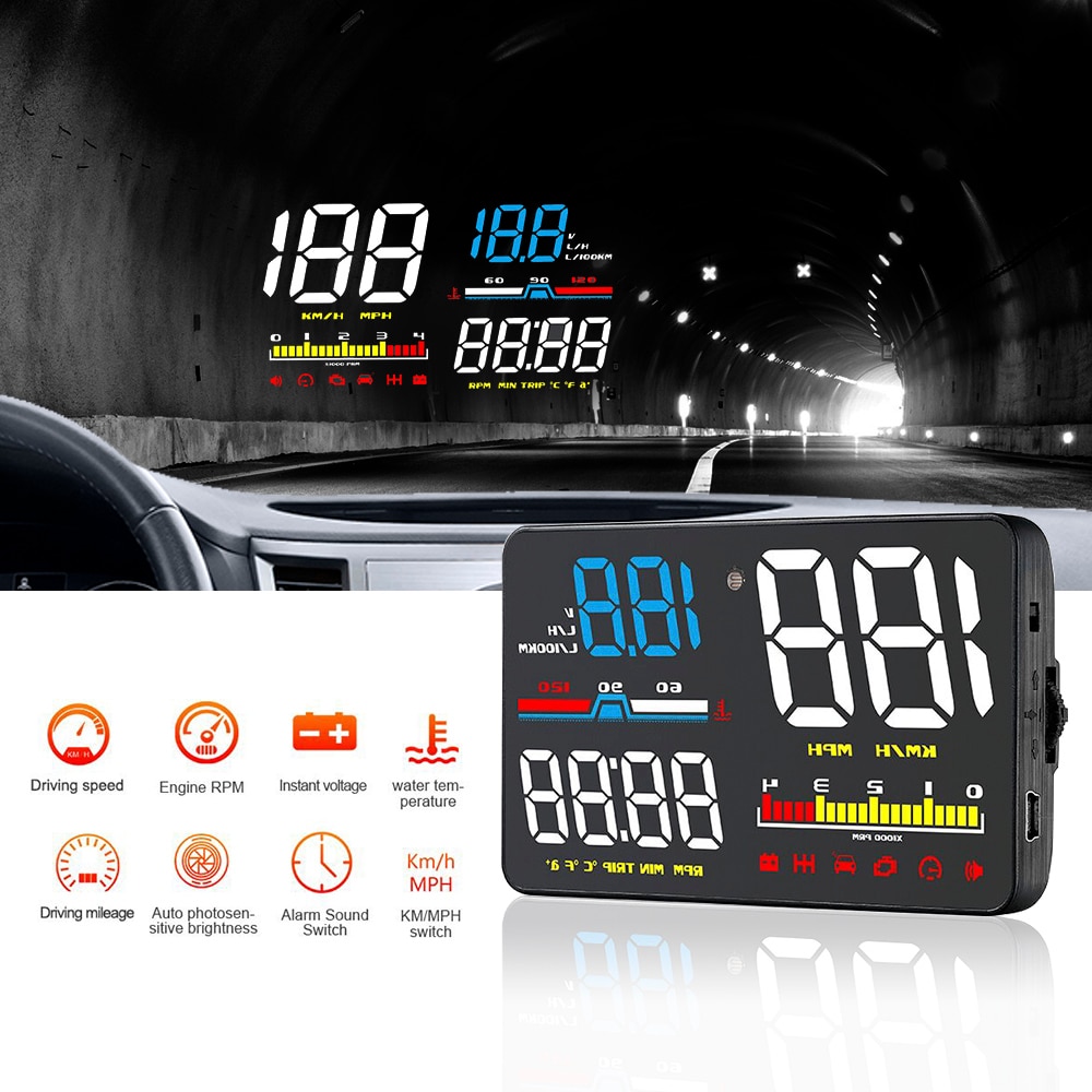 HUD ÷ D5000 ӵ OBD2  ,   ũ    ˶ ڵ   ÷